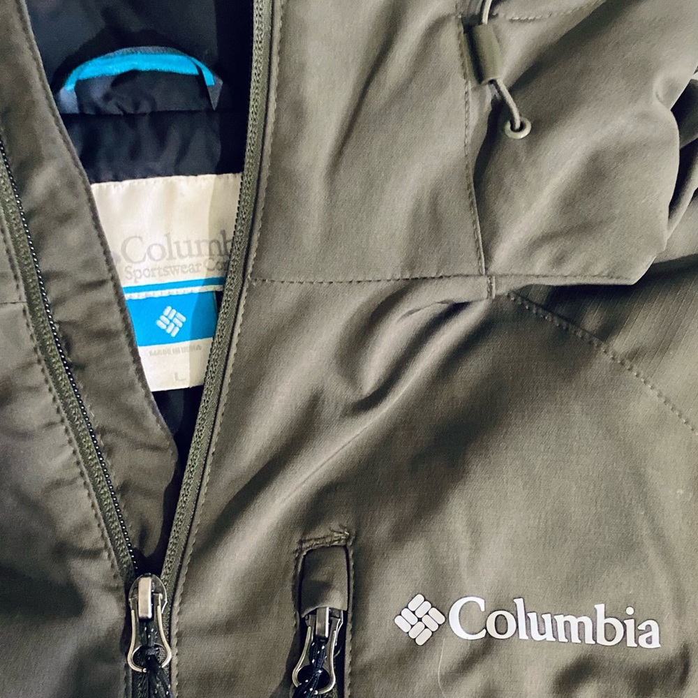 Columbia Army Green Winter Coat L - Picture 5 of 6